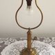 Traditional Style Vintage French Brass Table Lamp Round Footed Base