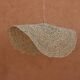 Handmade wicker hanging basket with brass finish