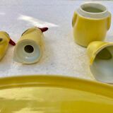 Salière poivrier moutardier Set service à condiments ,porcelaine Pfeffer Gotha - pingouins