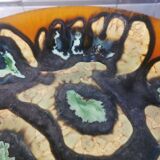 Vintage ceramic plate 70/80 signed MEH