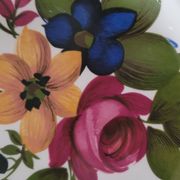6 assiettes creuses vintage, motif floral