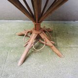 Old Bamboo Table & Woven Palm Leaves
