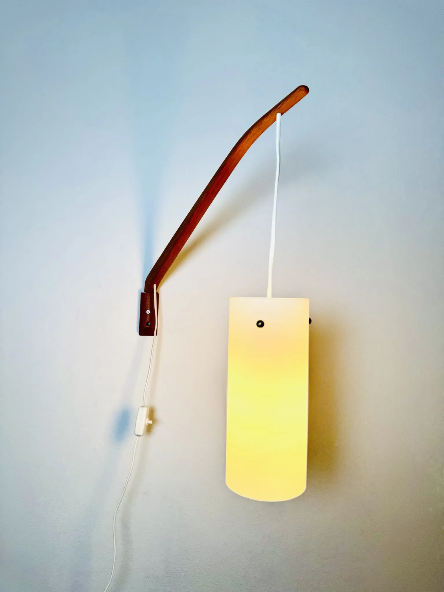 Cylindrical Swing-Arm Wall Lamp By Uno & Östen Kristiansson For Luxus, Sweden, 1960S