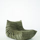 Togo Armchair and Pouf in Khaki wide Corduroy