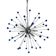 Contemporary Blue “Star” Murano Glass Sputnik Chandelier