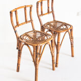 Pair of Vintage Cannée chairs - France, 1960