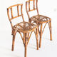 Pair of Vintage Cannée chairs - France, 1960