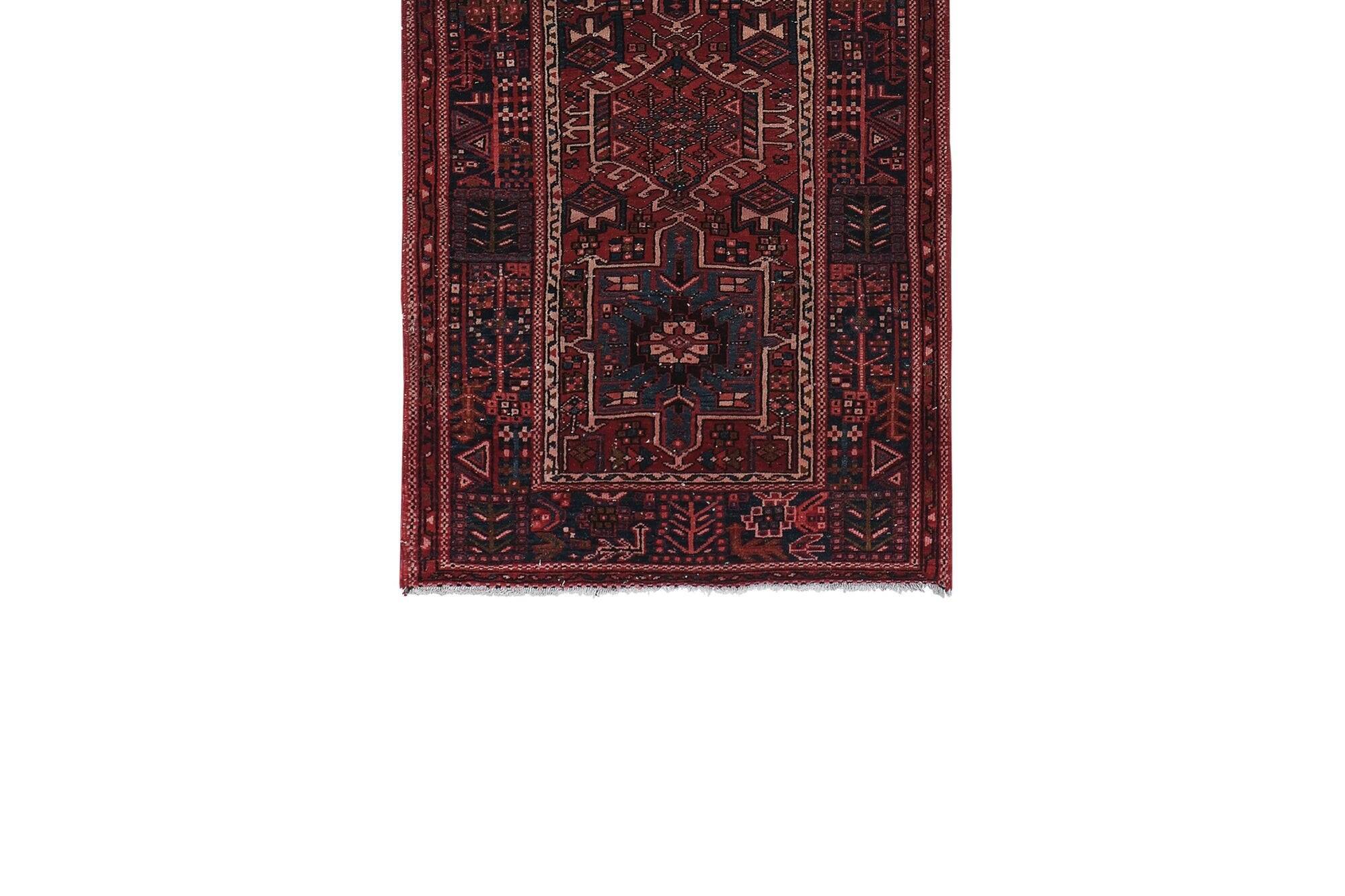 Vintage Turkish hallway rug 112x330 cm