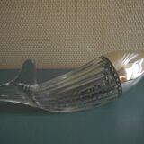 vintage glass fish nut dispenser whale table art