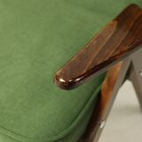 Pair of royal green velvet armchairs