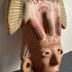 Masque terre cuite reproduction vintage mexique