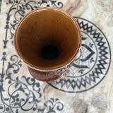 Old pyrite and enamelled stoneware vase from the Vallauris brand