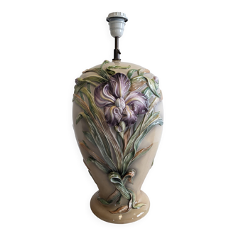 XL lamp base in earthenware from Maison Chaumette, France circa 1980.