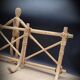 Wall-mounted rattan coat rack 4 hooks