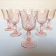 18 verres à pied rose rosaline