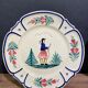 Six earthenware plates signed HB Quimper