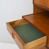 Scandinavian bookcase with bar compartment