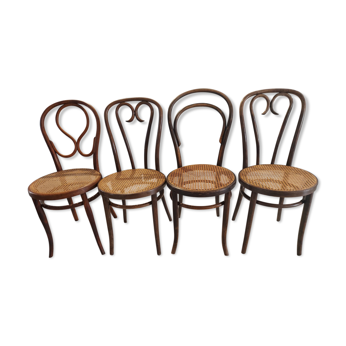 Suite of 4 chairs by Bistrot Thonet and Fischel