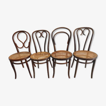 Suite de 4 chaise de bistrot Thonet et Fischel