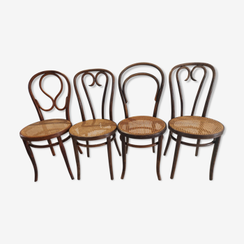 Suite of 4 chairs by Bistrot Thonet and Fischel