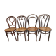 Suite of 4 chairs by Bistrot Thonet and Fischel