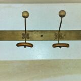 Wood and iron coat rack