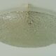 vintage kaiser ice glass ceiling LAMP flush mount 60/70's relief surface