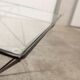 Square coffee table in glass and black satin metal 1980