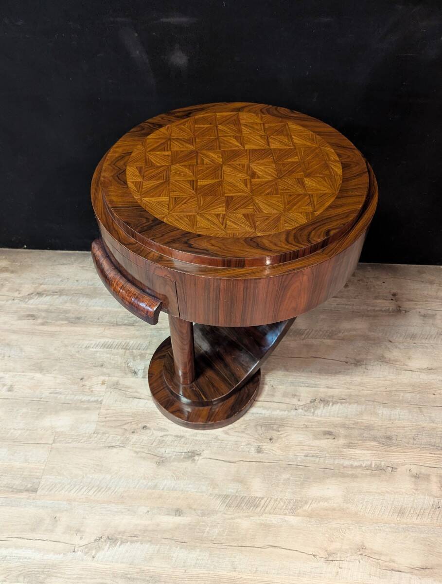 Table guéridon Art déco en palissandre