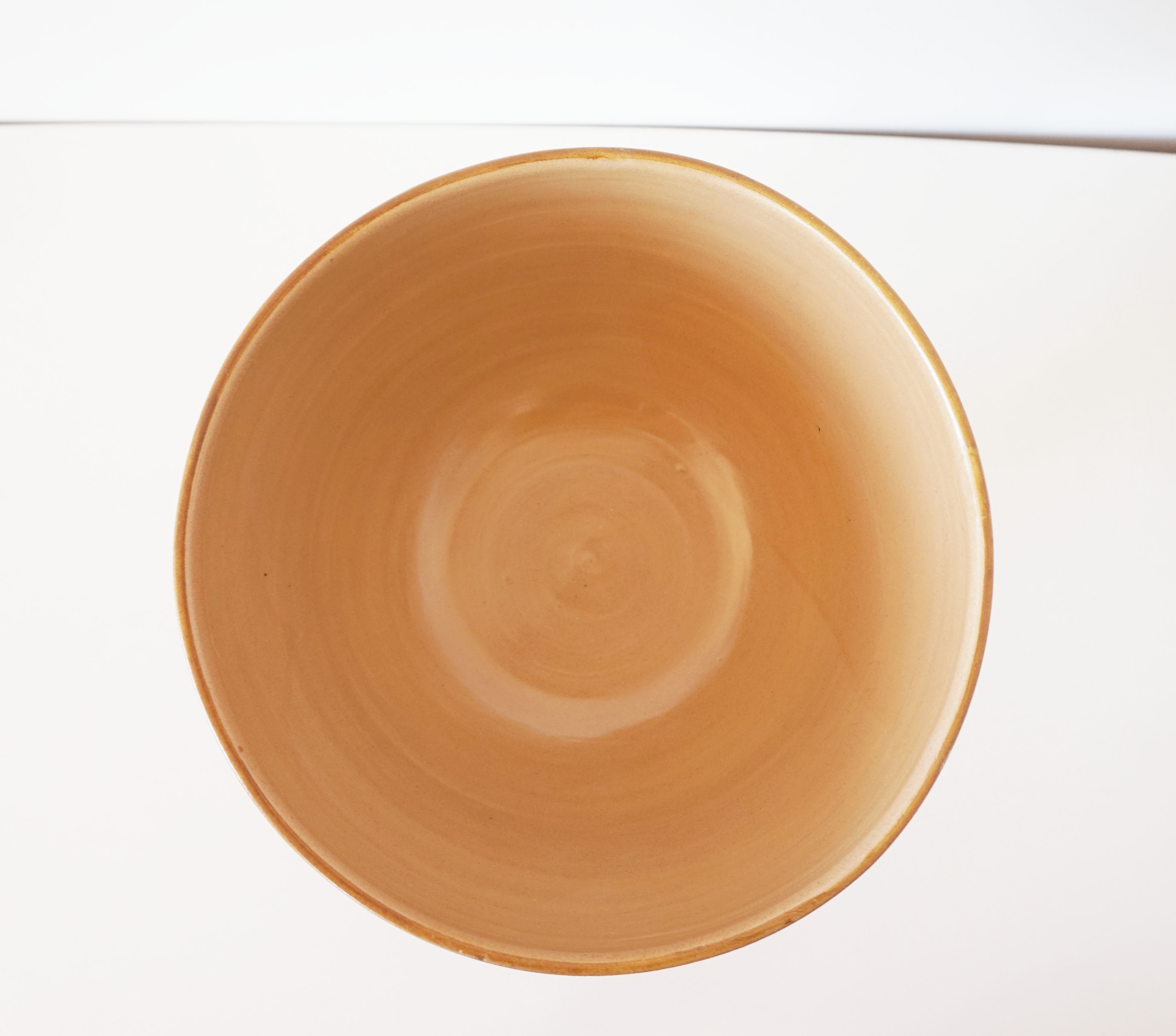 Ceramic cup imitation wood 1970