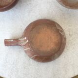 Set of 4 stoneware bowls with square handle