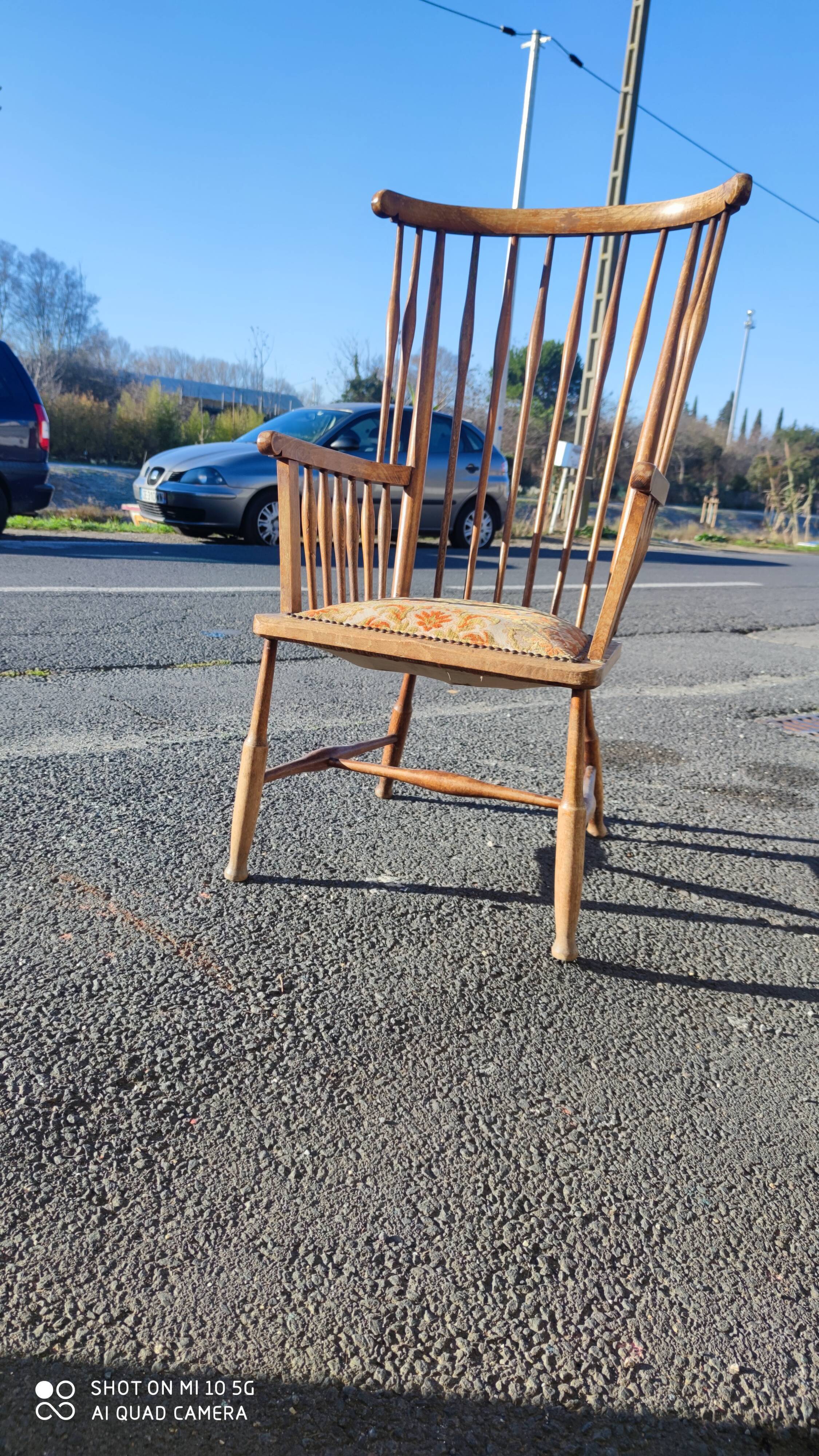 Fauteuil à haut dossier vers 1950/60