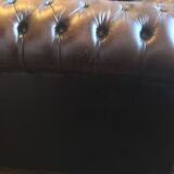 Vintage Brown Leather Chesterfield Tufted Armchair