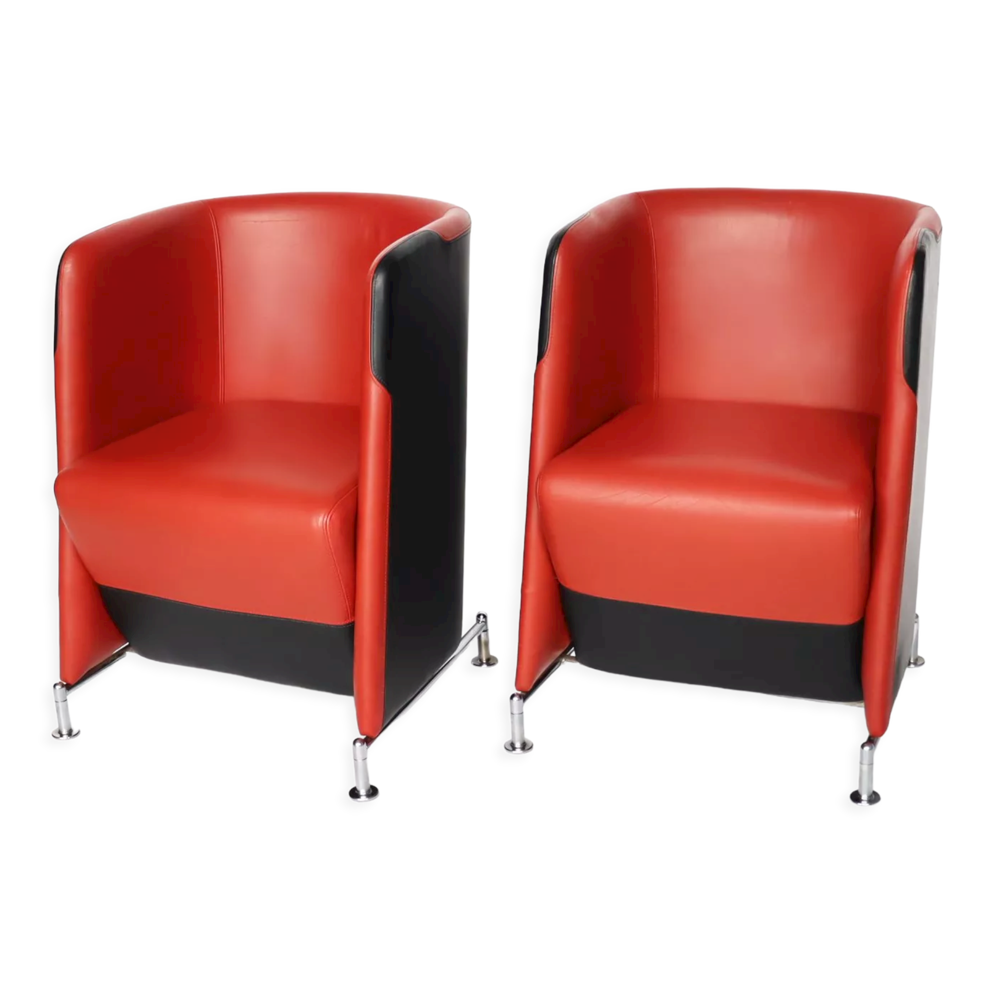 Pair of armchairs by Börge Lindau and Bo Lindekrantz