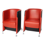 Pair of armchairs by Börge Lindau and Bo Lindekrantz