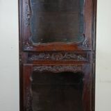Louis XV Provençal oak display case circa 1850-1880 facade