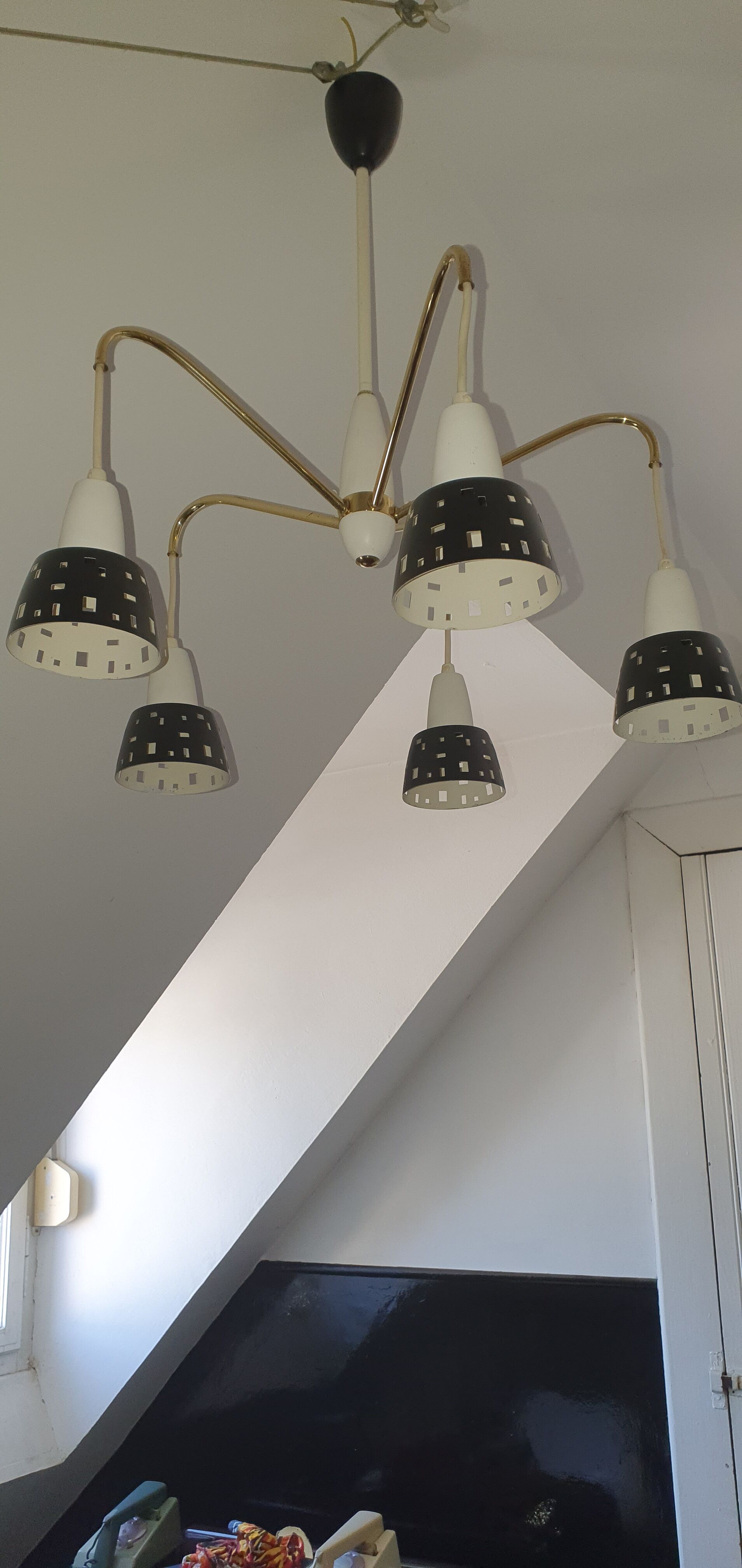 Modernist 1960s ceiling light