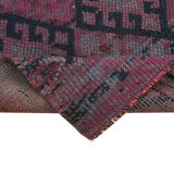 Handwoven vintage anatolian purple runner rug 78 cm x 311 cm