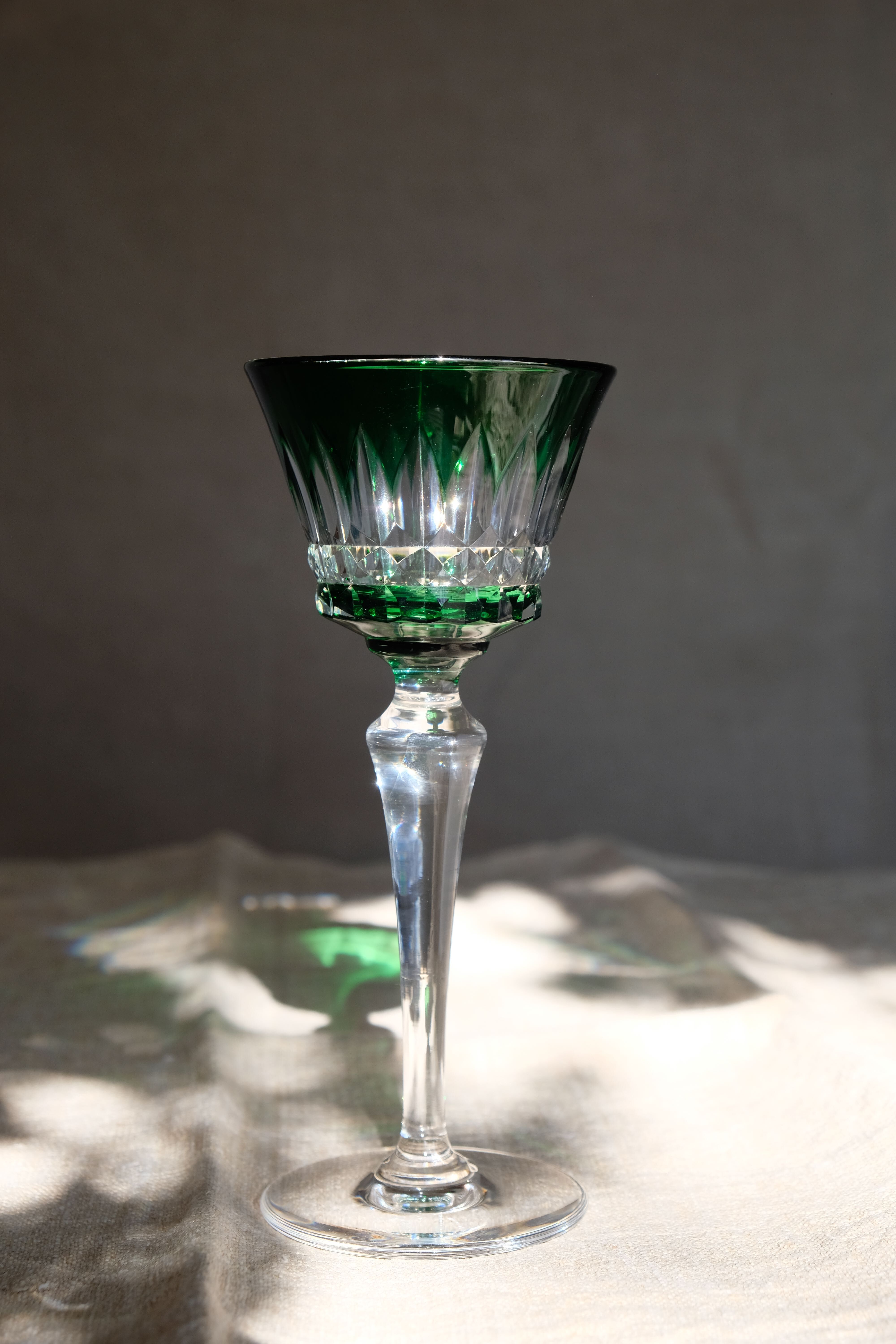 6 Baccarat glasses Piccadilly Model in colored crystal