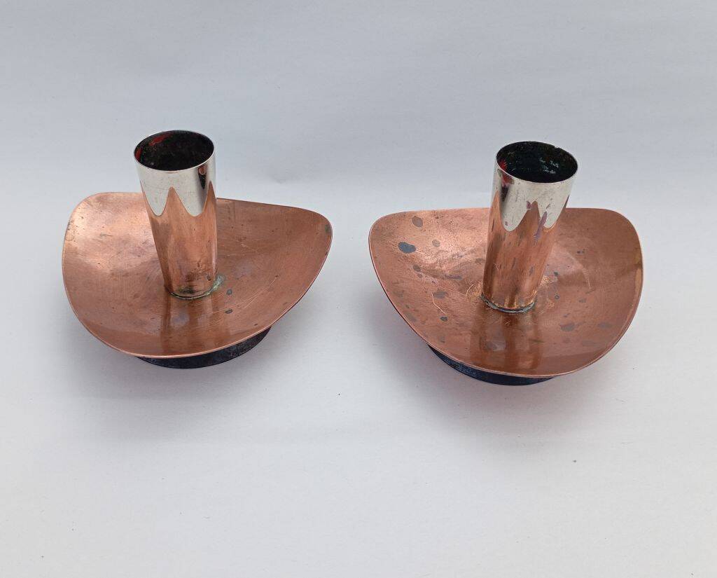 Pair of Danish Mid-Century Modern Candle Holders – 1960s