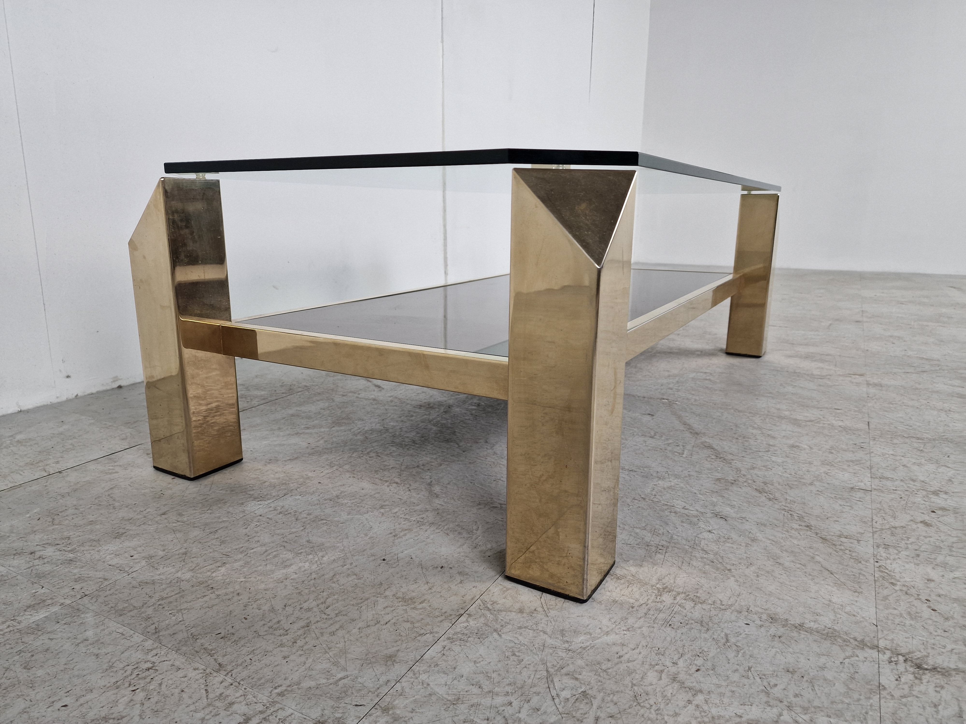 Vintage golden coffee table, 1970