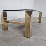 Vintage golden coffee table, 1970