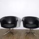Pair of Scandinavian leather armchairs by Lennart Bender 1970
