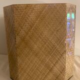 Cache pot Christian Dior en rotin et altuglas