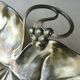 Old cut/flat ivy leaf shape/vine, silver metal, WMF