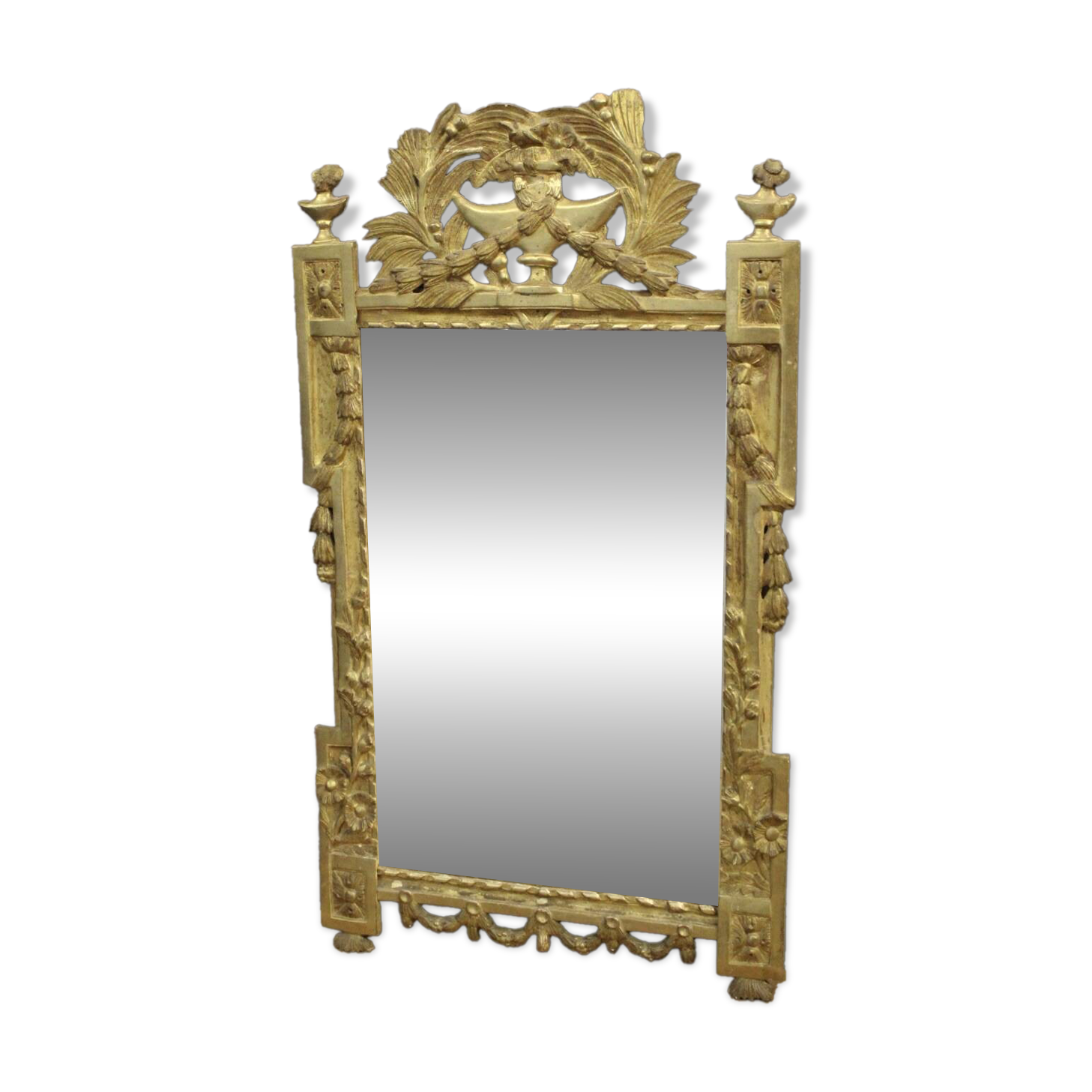 Miroir Louis XVI en bois doré XVIII siècle
