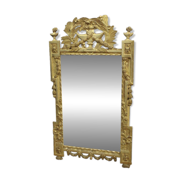 Miroir Louis XVI en bois doré XVIII siècle