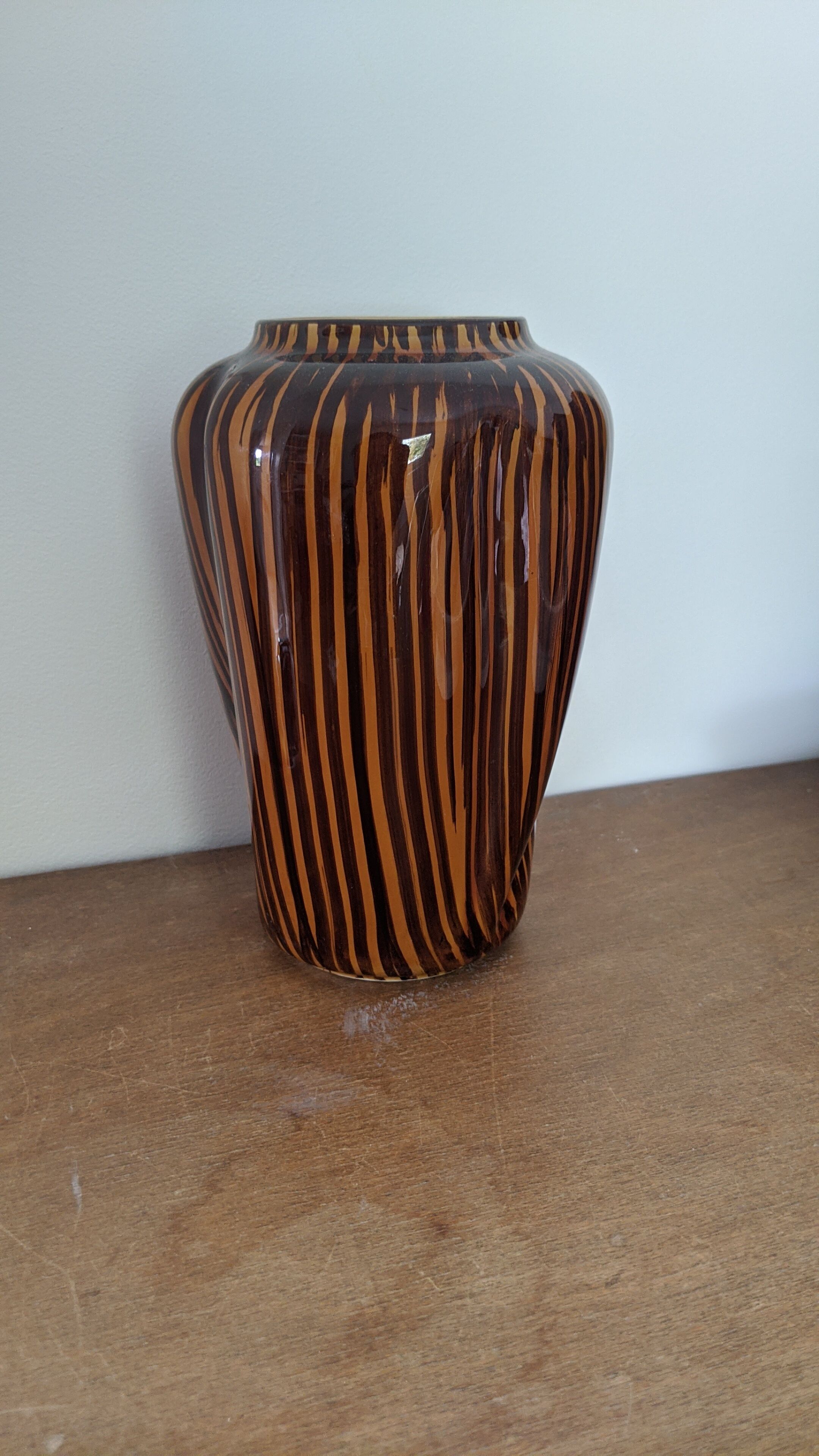 Vase Sarreguemines domino