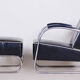 Black mucke melder armchair and ottoman 1930s czechia