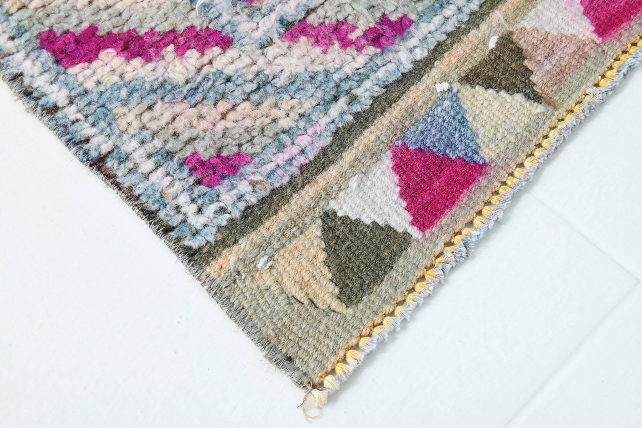 Soft Multicoloe Oushak Runner Rug, 75x397Cm